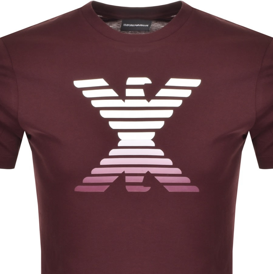Alternative Image for ProductEmporio Armani Crew Neck T Shirt Burgundy2